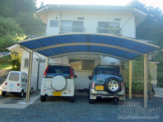 岡山県真庭市ののカーポート レイナツインポートグラン　積雪〜20cm対応 施工例