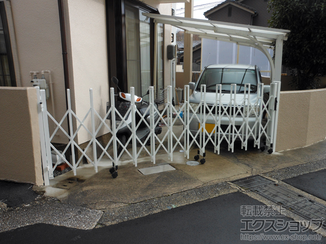 大阪府堺市ののカーゲート トリップゲート RB型 ノンレール 片開き 38S 施工例