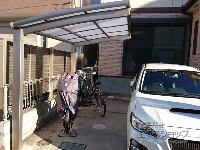 東京都東久留米市ののサイクルポート・駐輪場 ネスカRミニ (ラウンドスタイル) 積雪〜20cm対応 施工例