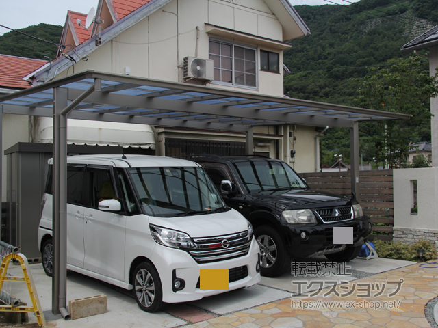 山梨県笛吹市ののカーポート ソリッドポート ワイド 積雪〜20cm対応 施工例