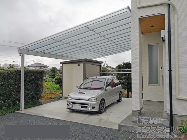 静岡県浜松市ののテラス屋根 ヴェクターテラス F型 ビッグサイズ 単体 積雪〜20cm対応 施工例