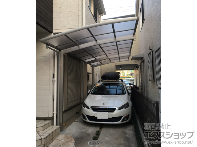 大阪府八尾市ののカーポート レイナポートグラン 延長　積雪〜20cm対応 施工例