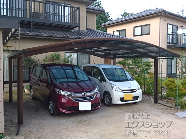 長野県安曇野市ののカーポート プレシオスポート ワイド 積雪〜20cm対応 施工例