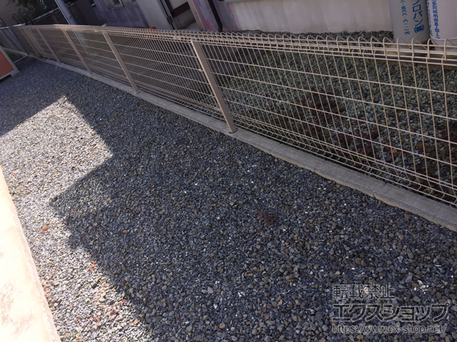 宮城県仙台市ののフェンス・柵 メッシュフェンス G10-R 自由柱 施工例