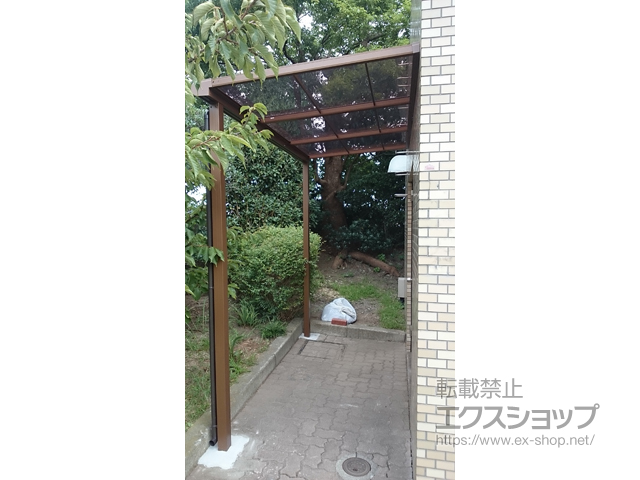 神奈川県横浜市ののテラス屋根 レボリューA F型 テラスタイプ 単体 積雪〜20cm対応 施工例