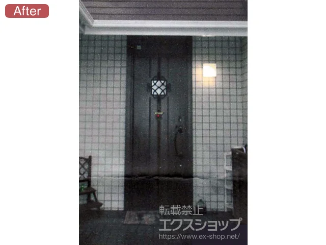 群馬県前橋市のLIXIL リクシル（トステム）の玄関ドア リシェントII 断熱K4仕様 片開き仕様(ランマ付)L C61型 施工例