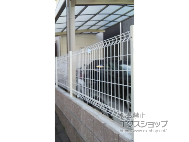 大阪府羽曳野市ののフェンス・柵 ハイグリッドフェンスN8型 フリーポールタイプ 施工例