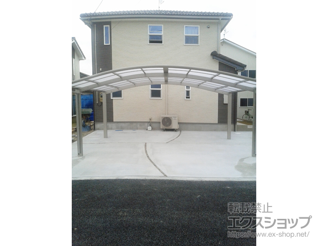 福島県郡山市ののカーポート プレシオスポート ワイド 積雪〜20cm対応 施工例
