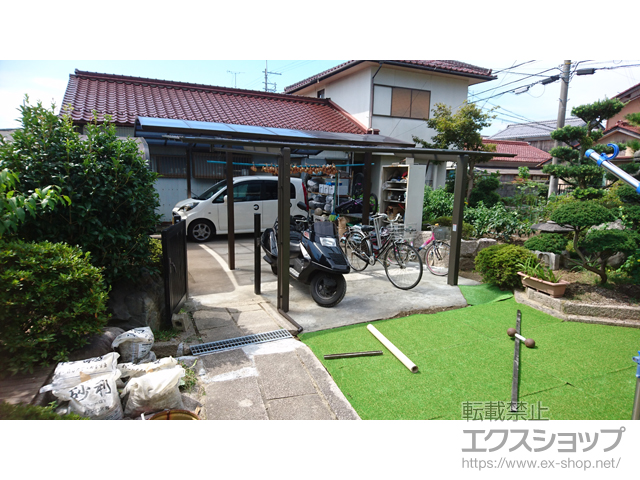 滋賀県甲賀市ののサイクルポート・駐輪場 ネスカFミニ (フラットスタイル) 積雪〜20cm対応 施工例
