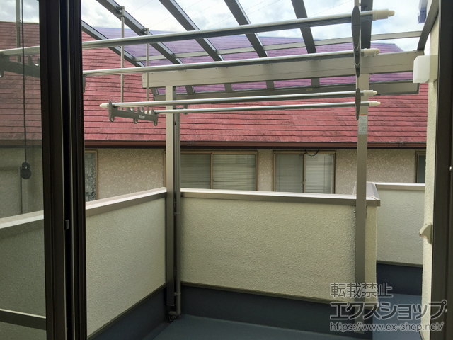 兵庫県宝塚市のLIXIL リクシル（トステム）のバルコニー・ベランダ屋根 パワーアルファ RB型 屋根タイプ 単体 積雪〜30cm対応 施工例