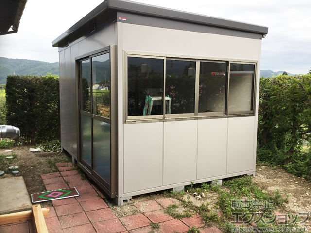 長野県大町市のの物置・屋外倉庫 ナイソー 一般型 3620×2460×2440 SMK-90H 施工例
