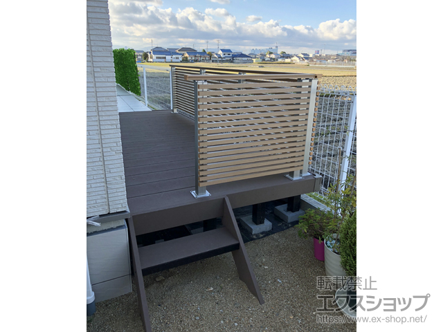 大阪府堺市ののウッドデッキ リウッドデッキ 200※台形加工納まり 施工例