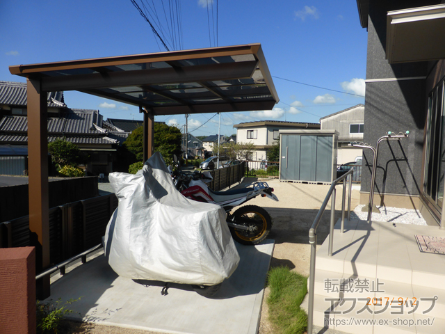 福岡県八女郡広川町ののサイクルポート・駐輪場 セルフィ ミニ 積雪〜20cm対応 施工例