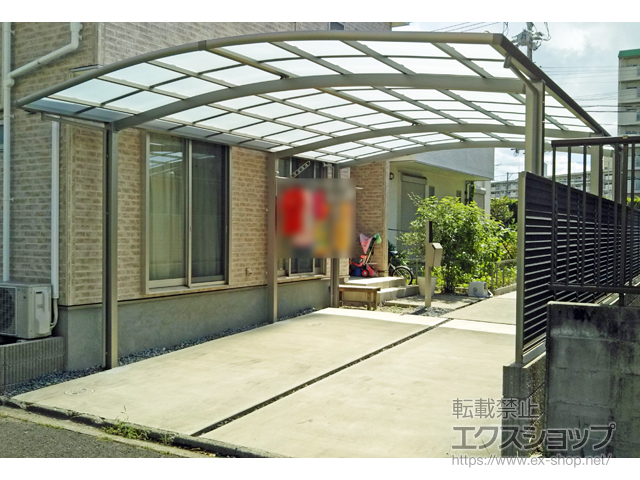 愛知県名古屋市ののカーポート ネスカR (ラウンドスタイル) ワイド 延長 積雪〜20cm対応 施工例