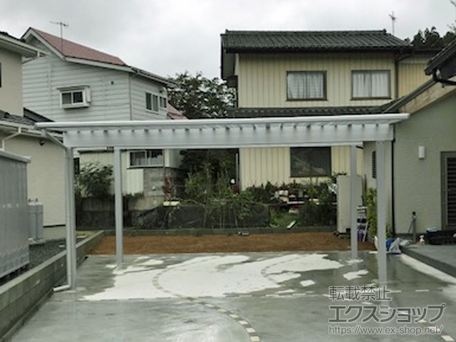 福島県田村郡小野町ののカーポート エフルージュ ツイン50 積雪〜50cm対応 施工例