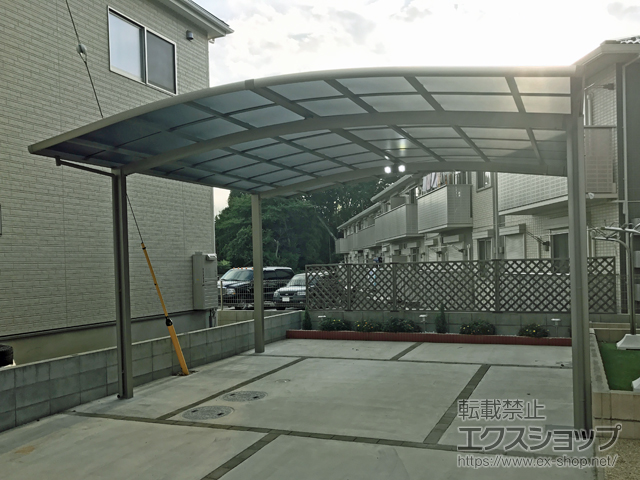 千葉県野田市ののカーポート ネスカR (ラウンドスタイル) ワイド 積雪〜20cm対応 施工例