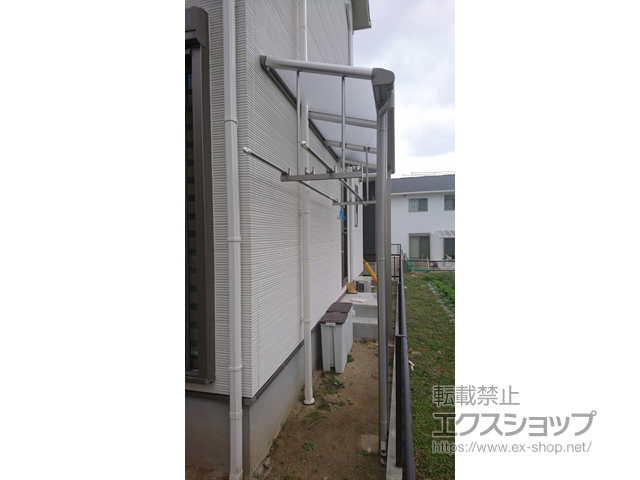 福岡県糸島市ののテラス屋根 プレシオステラス F型 テラスタイプ 単体 積雪〜20cm対応 施工例