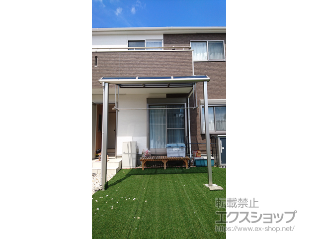 三重県三重郡菰野町ののテラス屋根 ヴェクターテラス R型 テラスタイプ 単体 積雪〜20cm対応 施工例