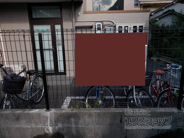 東京都八王子市ののフェンス・柵 イーネットフェンス1F型  自由柱施工 施工例