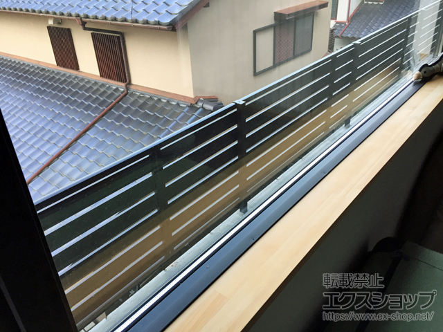 兵庫県川西市ののフェンス・柵 モクアルフェンス 横板タイプ 自由柱施工 施工例