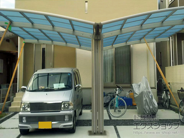 奈良県奈良市ののカーポート レイナポートグラン Y合掌　積雪〜20cm対応 施工例