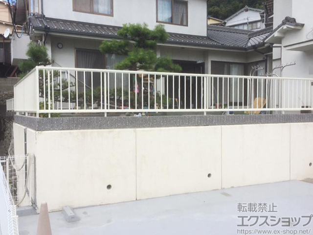 広島県呉市ののフェンス・柵 ミエッタフェンス 防犯たて格子タイプ 自由柱施工 施工例