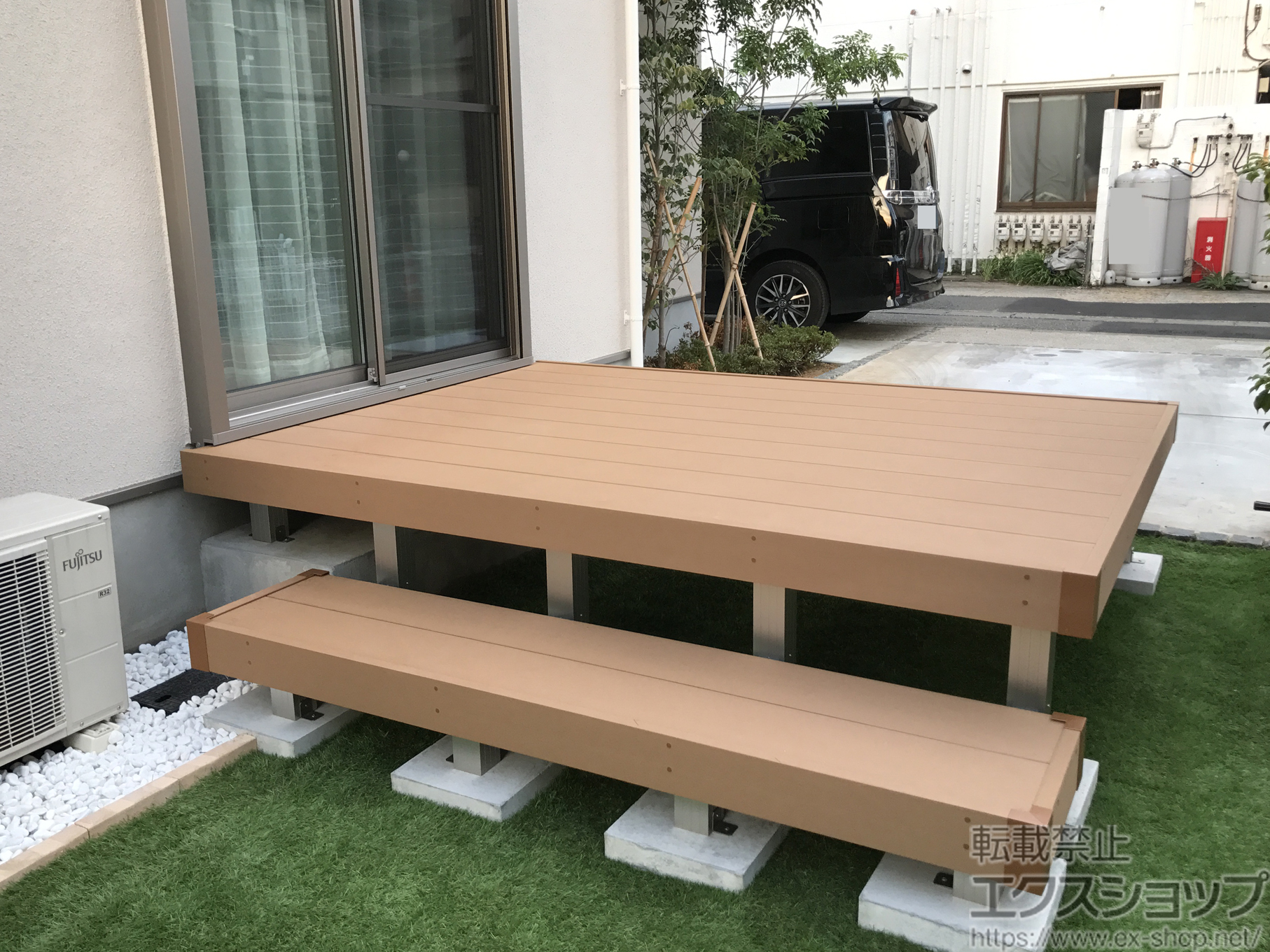 神奈川県川崎市ののウッドデッキ リウッドデッキ 200 施工例