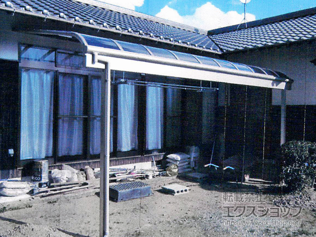山口県下関市ののテラス屋根 ヴェクターテラス R型 テラスタイプ 単体 積雪〜20cm対応 施工例