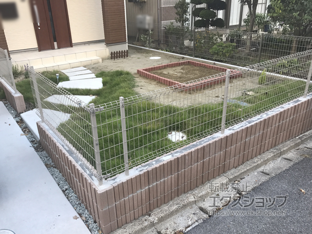 宮城県仙台市ののフェンス・柵 メッシュフェンス BB 自在柱 施工例