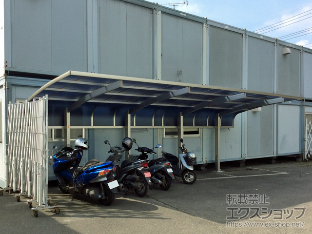 埼玉県狭山市ののカーポート プレシオスポート アルファ 縦連棟 積雪〜20cm対応 施工例