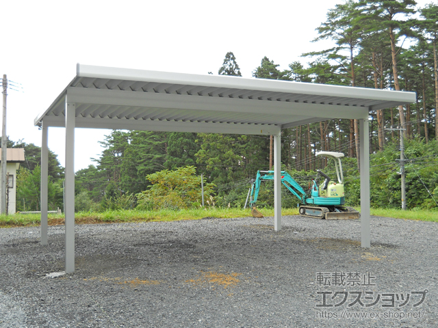 岩手県九戸郡洋野町ののカーポート レオンポートneo 2台用 角柱4本柱仕様 積雪〜50cm対応 施工例
