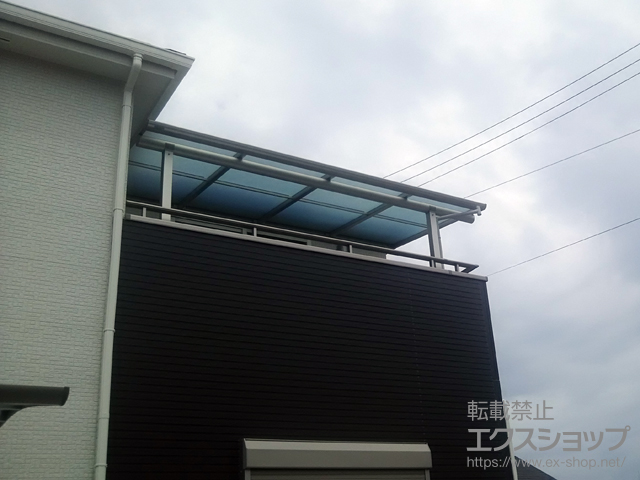 大阪府堺市ののバルコニー・ベランダ屋根 ヴェクターテラス F型 屋根タイプ 単体 積雪〜20cm対応 施工例
