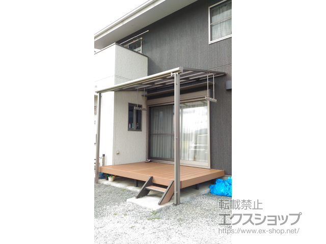 山梨県甲府市ののテラス屋根 スピーネ F型 テラスタイプ 単体 積雪〜20cm対応 施工例