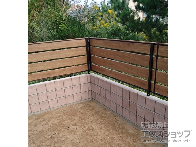 茨城県神栖市ののフェンス・柵 コレット1型 フリー支柱 施工例