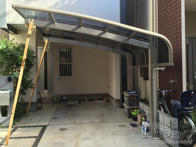 東京都荒川区ののカーポート レイナキャップポートグラン　積雪〜20cm対応 施工例
