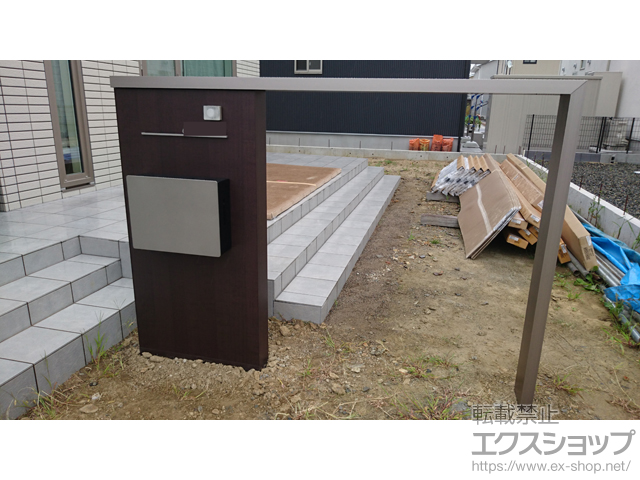 宮城県石巻市のの機能門柱・ポスト ウォールスクリーン ファンクションユニット門袖 施工例