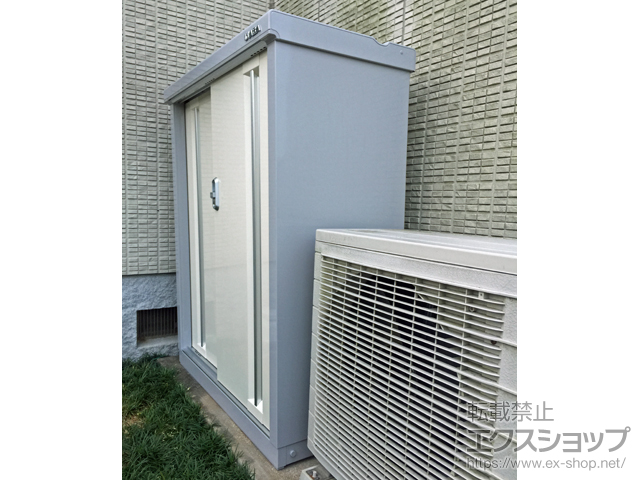 山口県下関市のの物置・屋外倉庫 シンプリー 一般型 900×415×1103 MJX-094B-P-FW 施工例