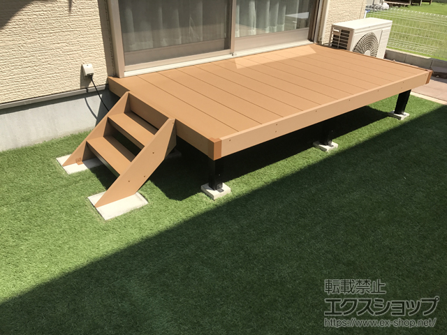 千葉県千葉市ののウッドデッキ マージウッドデッキ＋ステップ Sタイプ（2段） 施工例