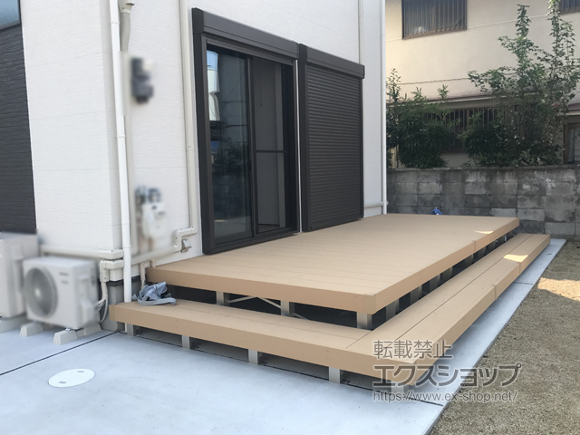 大阪府八尾市ののウッドデッキ リウッドデッキ 200 施工例