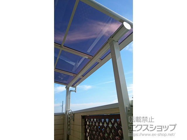 群馬県高崎市ののバルコニー・ベランダ屋根 ヴェクターテラス F型 屋根タイプ 単体 積雪〜20cm対応 施工例