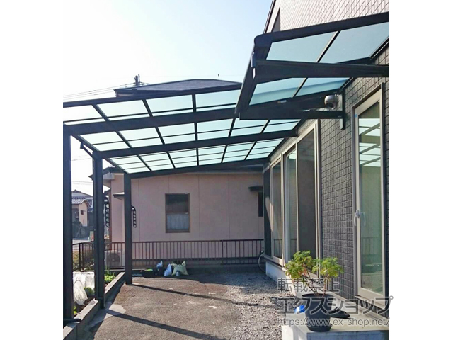 福岡県久留米市ののカーポート エフルージュベーカグラン 延長　積雪〜20cm対応 施工例