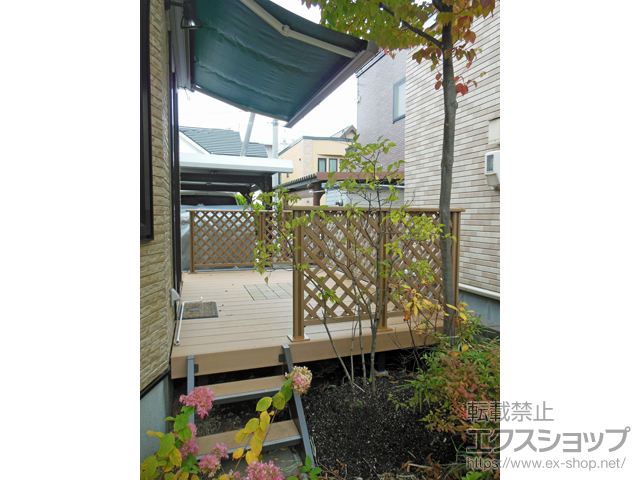 北海道札幌市ののウッドデッキ 樹ら楽ステージ 施工例