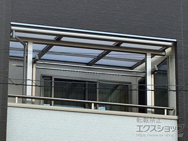 埼玉県さいたま市ののバルコニー・ベランダ屋根 スピーネ F型 屋根タイプ 単体 積雪〜20cm対応 施工例