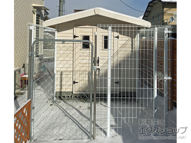 宮城県仙台市ののフェンス・柵 イーネットフェンス1F型 自由柱 高尺タイプ 施工例