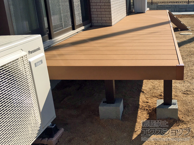 大分県豊後大野市ののウッドデッキ リウッドデッキ 200※L字納まり 施工例