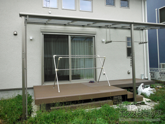 神奈川県南足柄市ののテラス屋根 スピーネ F型 テラスタイプ 連棟 積雪〜20cm対応 施工例