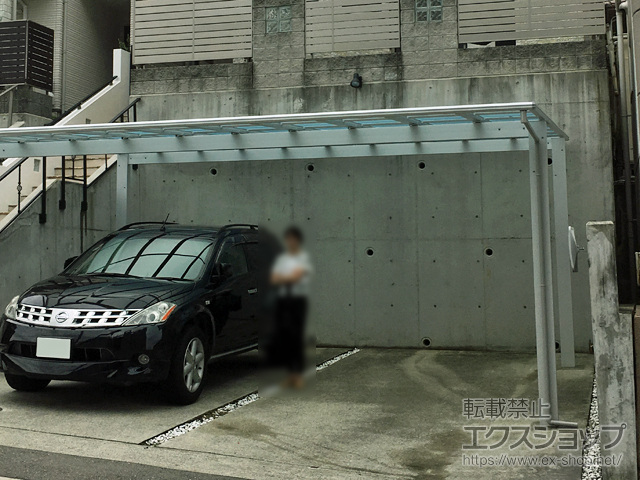 福岡県福岡市ののカーポート エフルージュ ツイン 積雪〜20cm対応 施工例