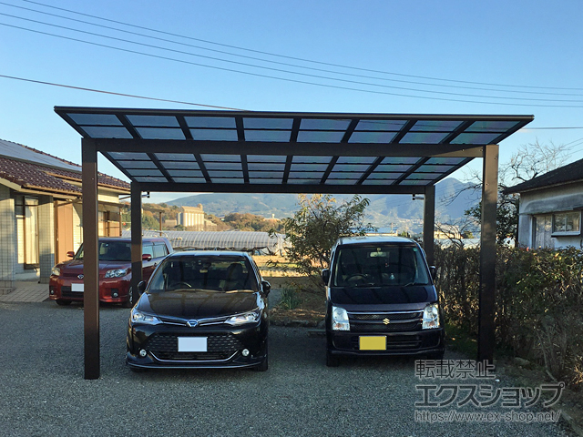 熊本県玉名市ののカーポート エフルージュ ツイン 積雪〜20cm対応 施工例