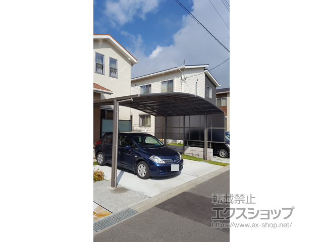 佐賀県鳥栖市ののカーポート ネスカR (ラウンドスタイル) ワイド 積雪〜20cm対応 施工例