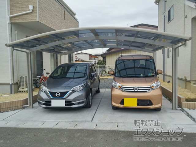 福島県岩瀬郡鏡石町ののカーポート プレシオスポート ワイド 積雪〜20cm対応 施工例